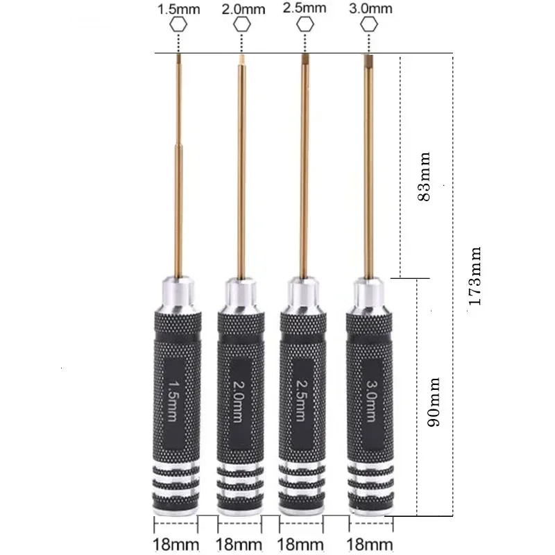 Rc Helicopter Tool Kit - 0.9/1.27/ 1.3/ 1.5/ 2.0/ 2.5/ 3.0mm