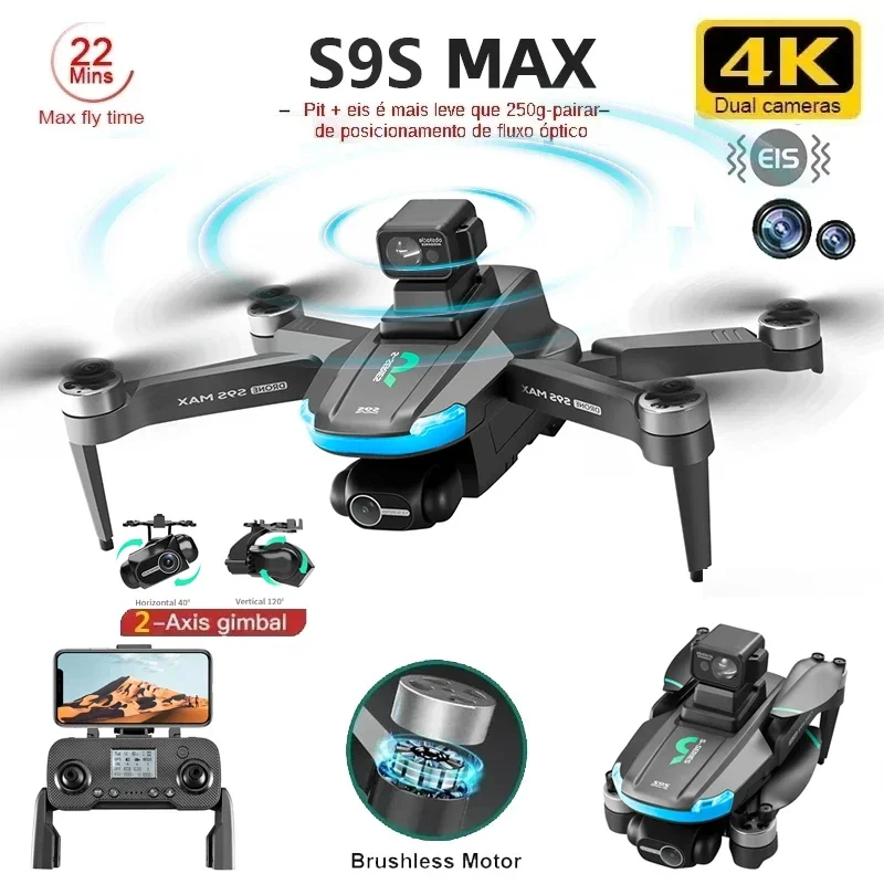 NEW S9S MAX MINI Drone 4K 2-Ax - đánh giá và giá Rc Helicopter Case