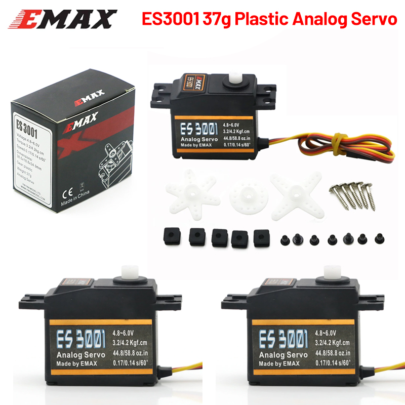 1/4PCS EMAX ES3001 4.8-6.0V 37 - đánh giá và giá Rc Helicopter Servo